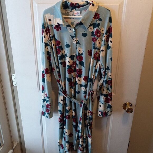 NWT LulaRoe Button Down Long Sleeve Dress - Picture 1 of 9
